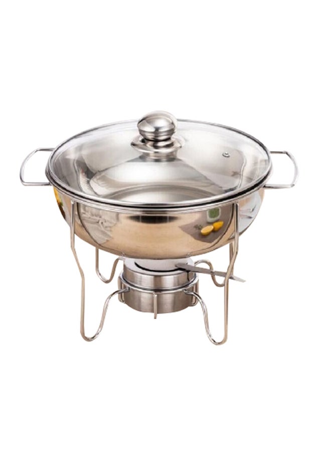 Bien Servi Durable Easy Cleaning Chafing Dish with Literid and Stand Silver 1 Liter DZW-A1010 - Image 1
